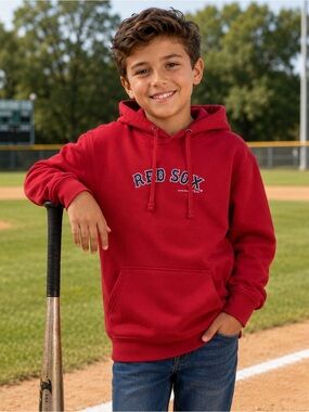 Kids Red 'Red Sox' Pullover Hoodie - Large Youth